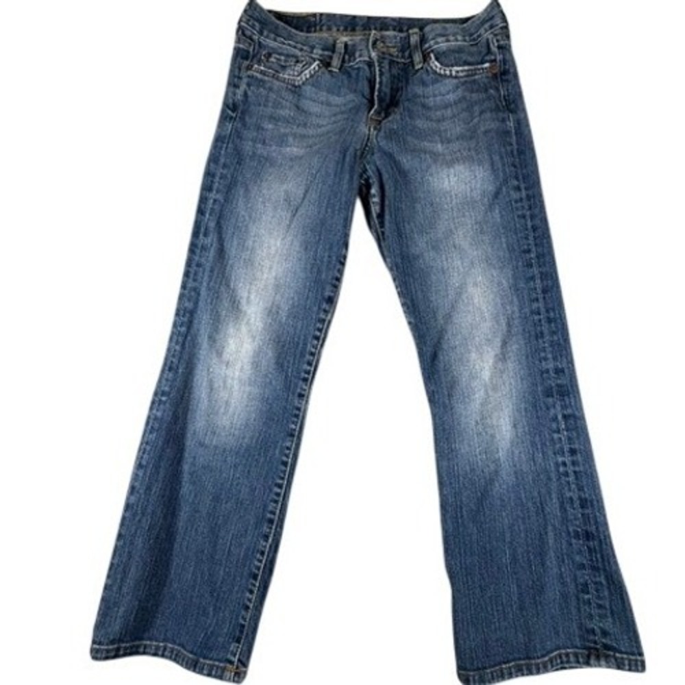 Lucky Brand Jeans Womens 6/28 Sugar Crop Blue Denim Mid Rise Bootcut